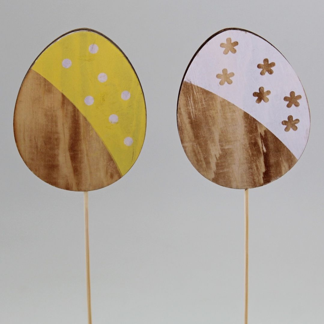 Vajíčko zápich dřevo mix 8cm